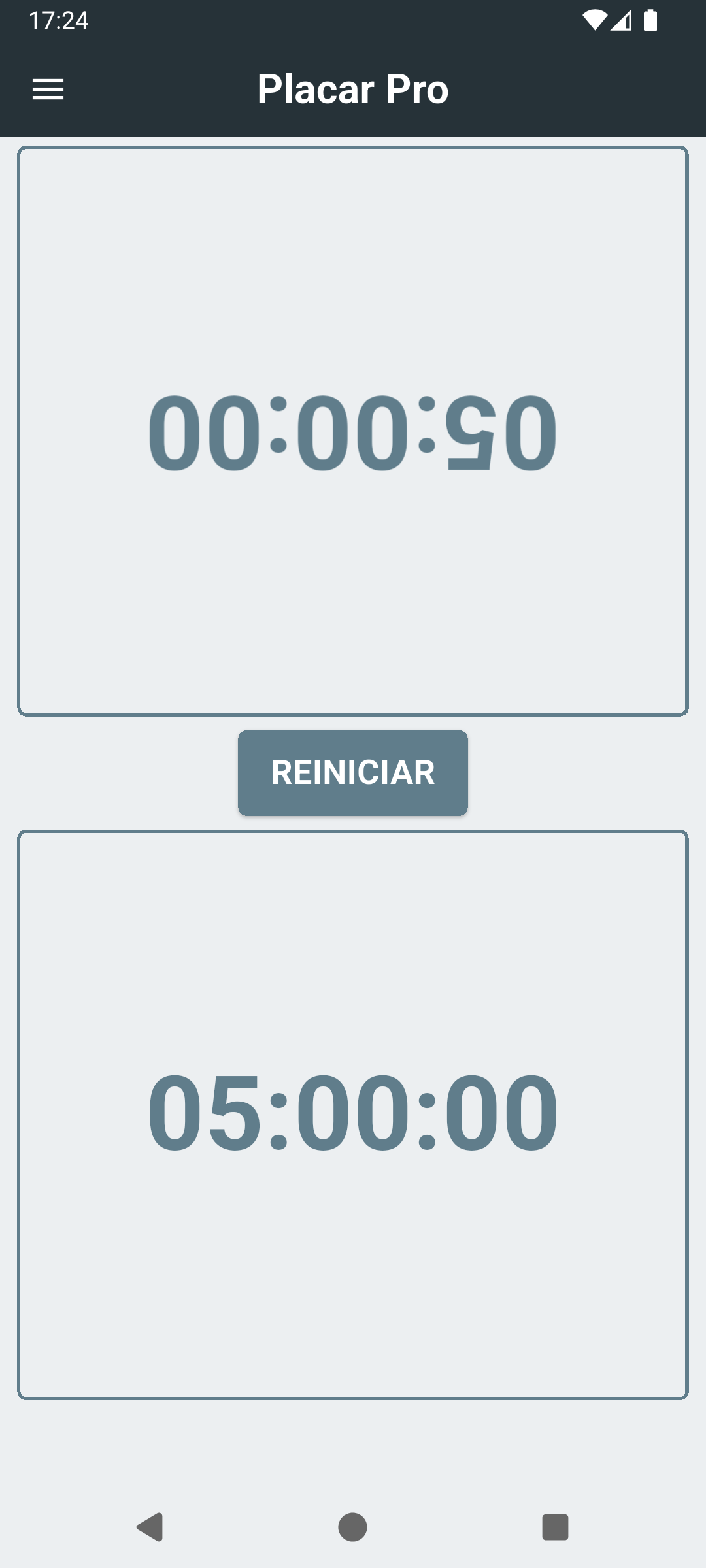 Relógio de xadrez com tempos por jogador